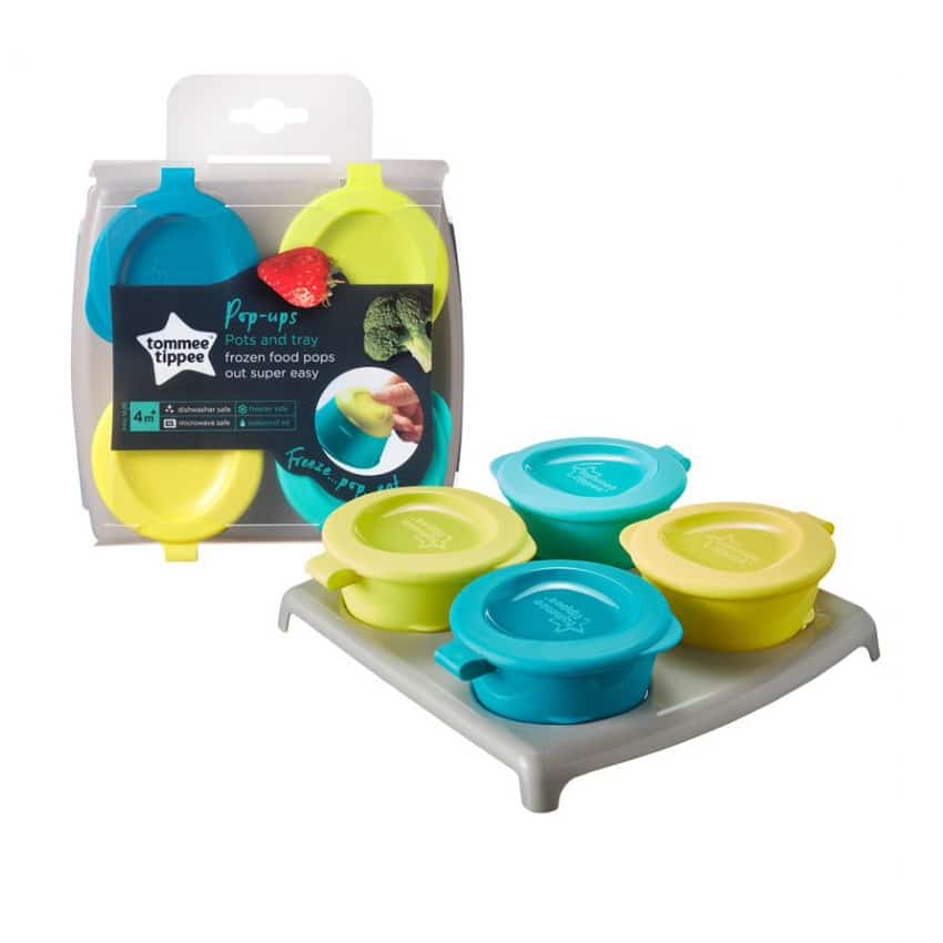 Tommee Tippee Lot 4 contenants de conservation des aliments avec plateau de transport