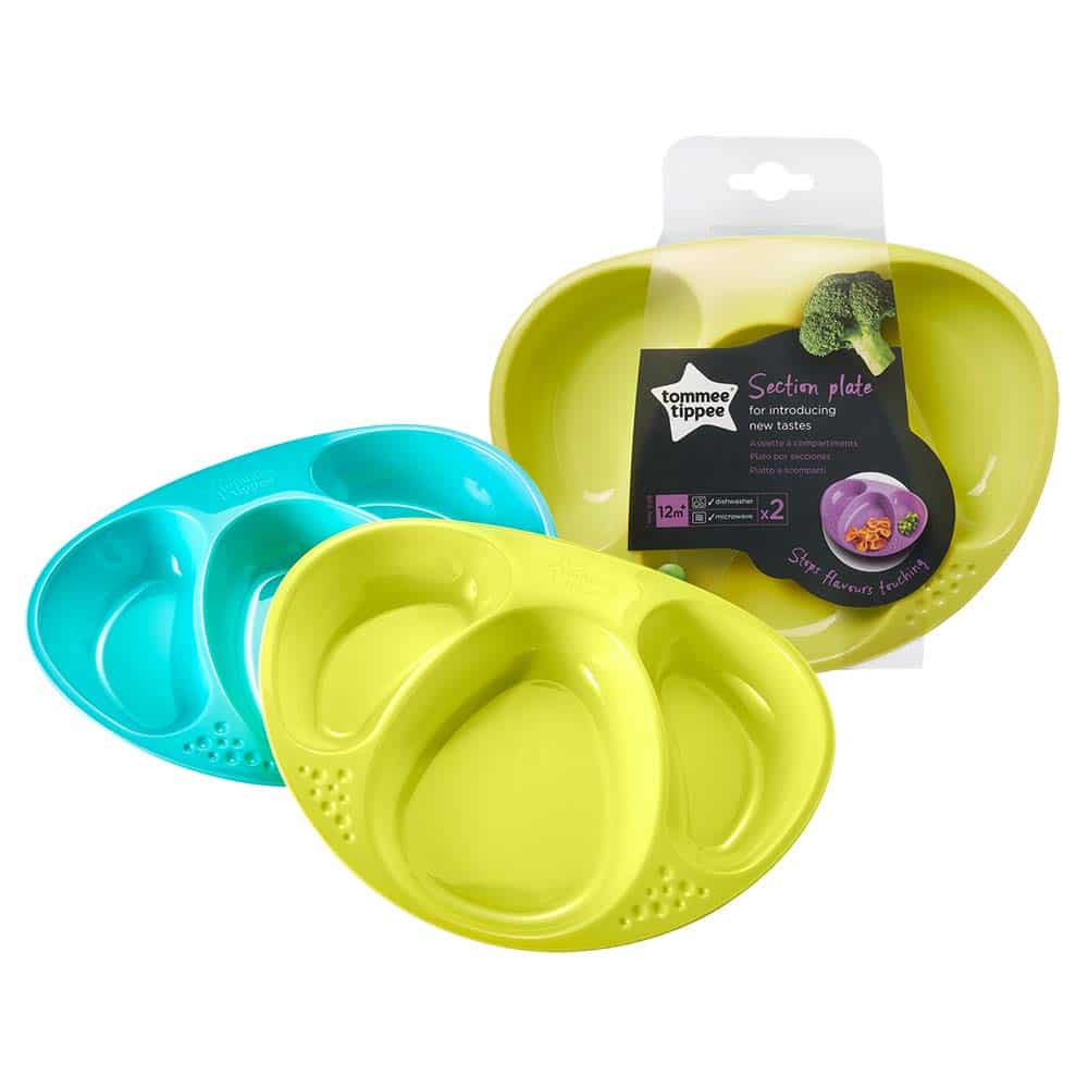Tommee Tippee Lot de 2 Assiettes à compartiments