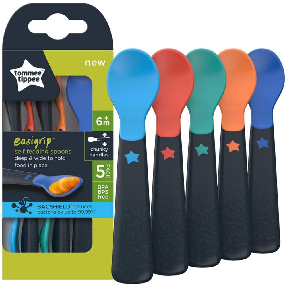 Tommee Tippee Lot de 5 cuillères d’apprentissage EasiGrip 6m+