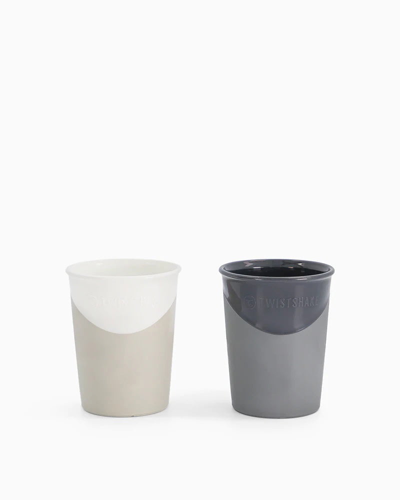 Twistshake 2 Gobelets 170ml Noir & Blanc