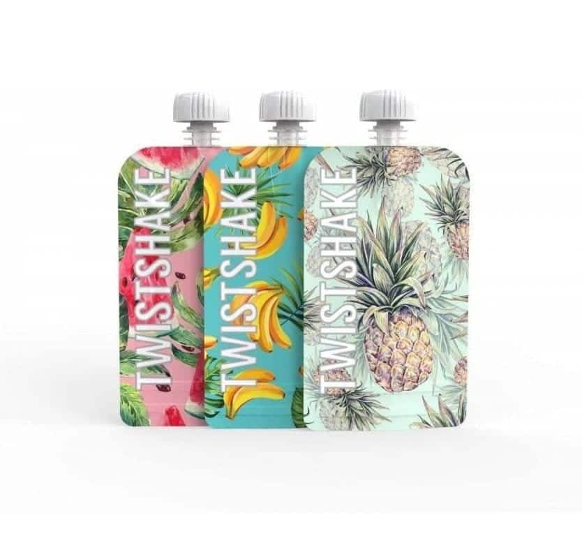 Twistshake 3 Gourdes réutilisables 220ml – Fruits