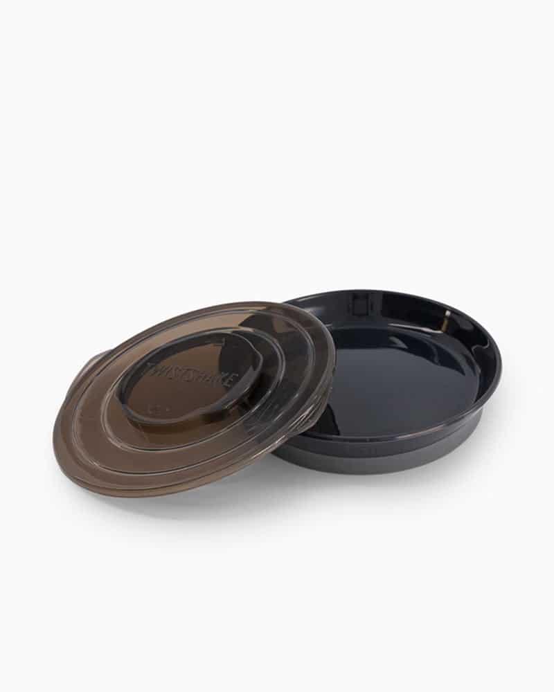 Assiette avec Couvercle – Noir