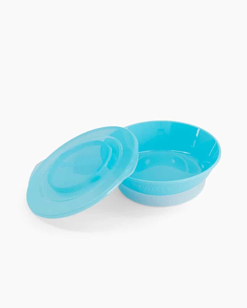 Twistshake Bol avec Couvercle Bleu