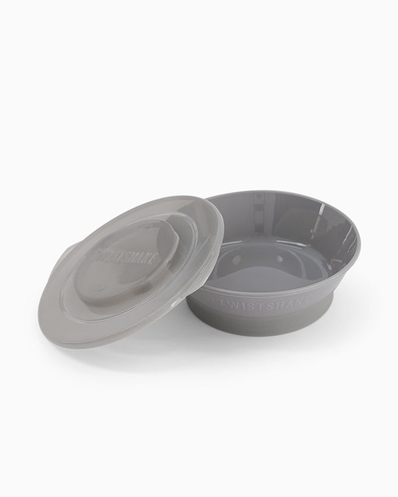 Twistshake Bol avec Couvercle Gris