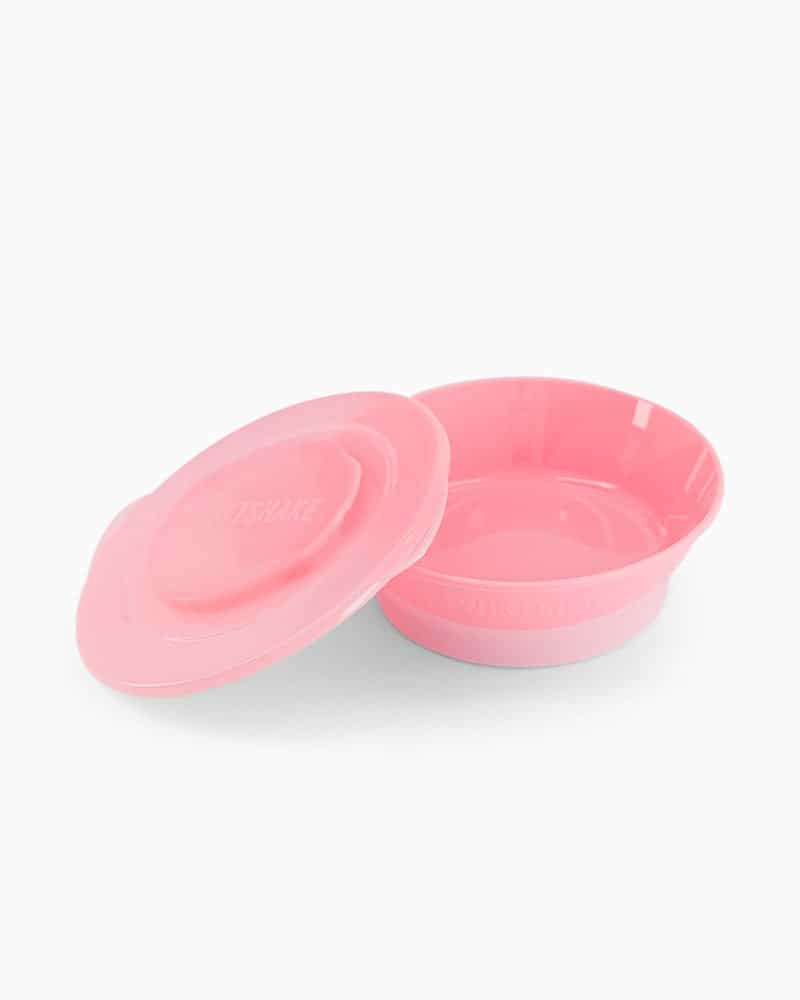 Twistshake Bol avec Couvercle Rose