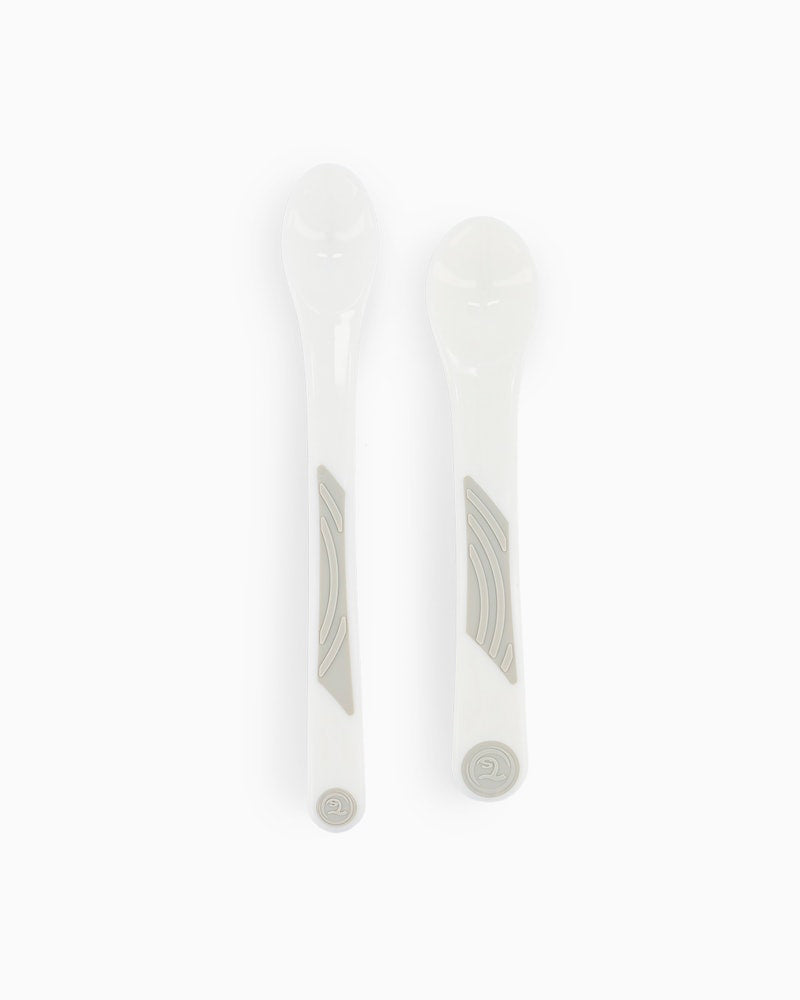 Twistshake Lot de 2 Cuillères d’apprentissage Blanc