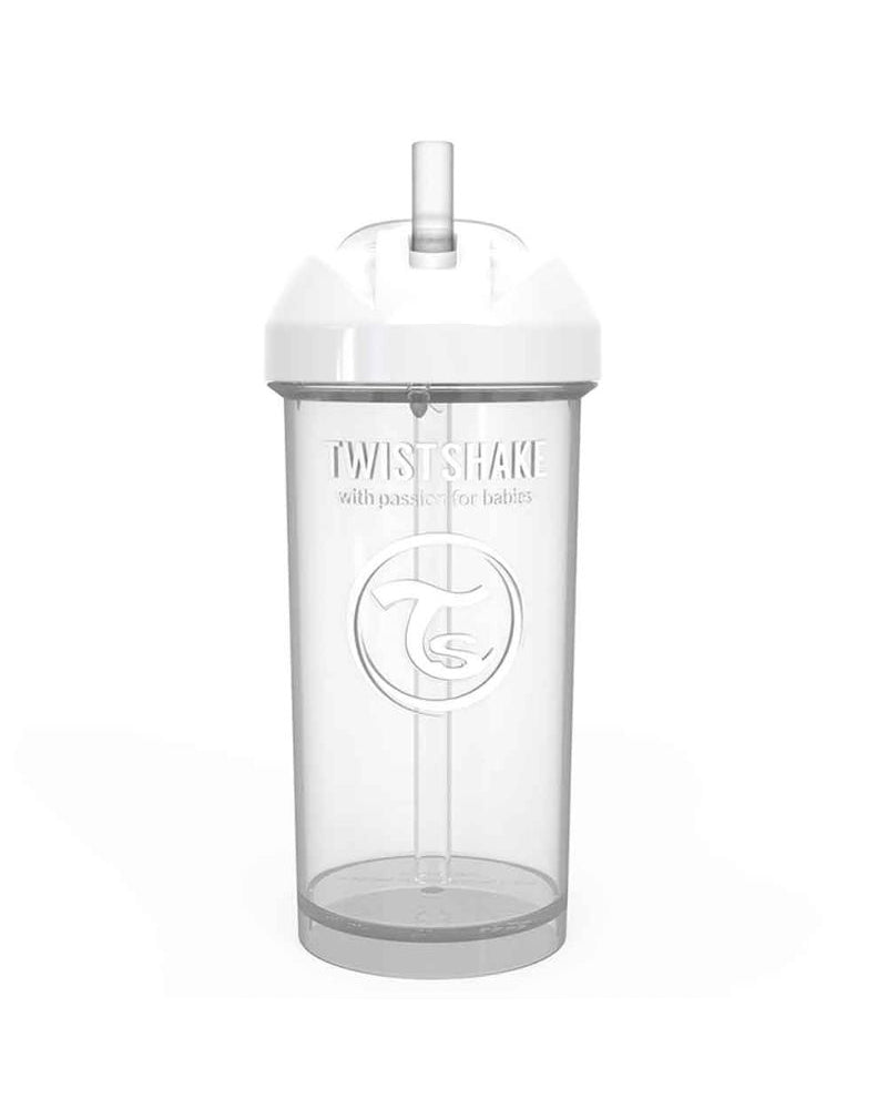 Twistshake Gourde à Paille 360ml Blanc