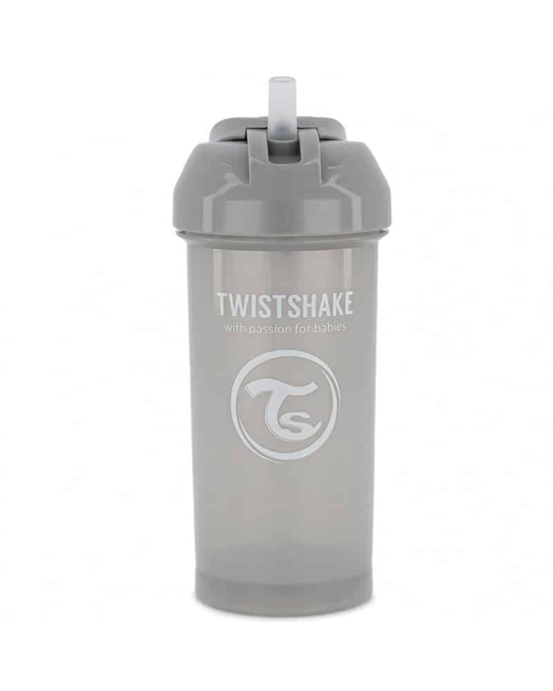 Twistshake Gourde à Paille 360ml Gris