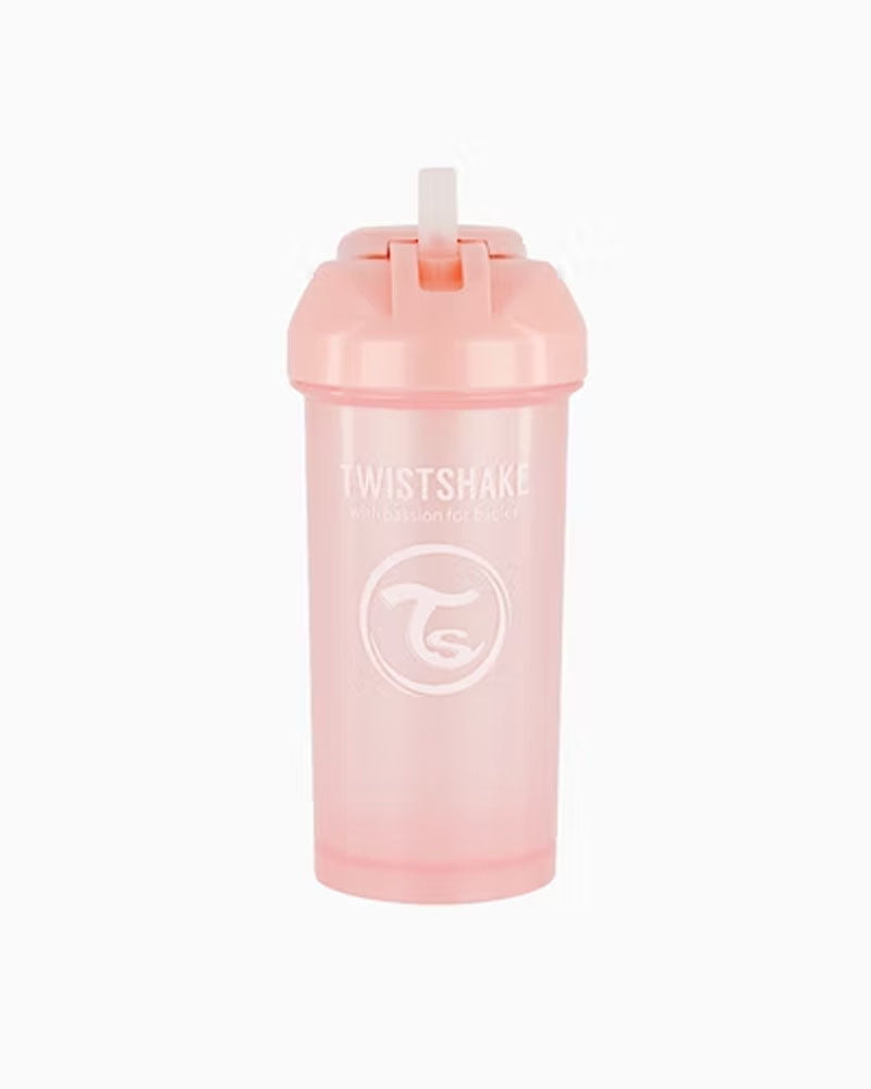 Twistshake Gourde à Paille 360ml Pearl Rose