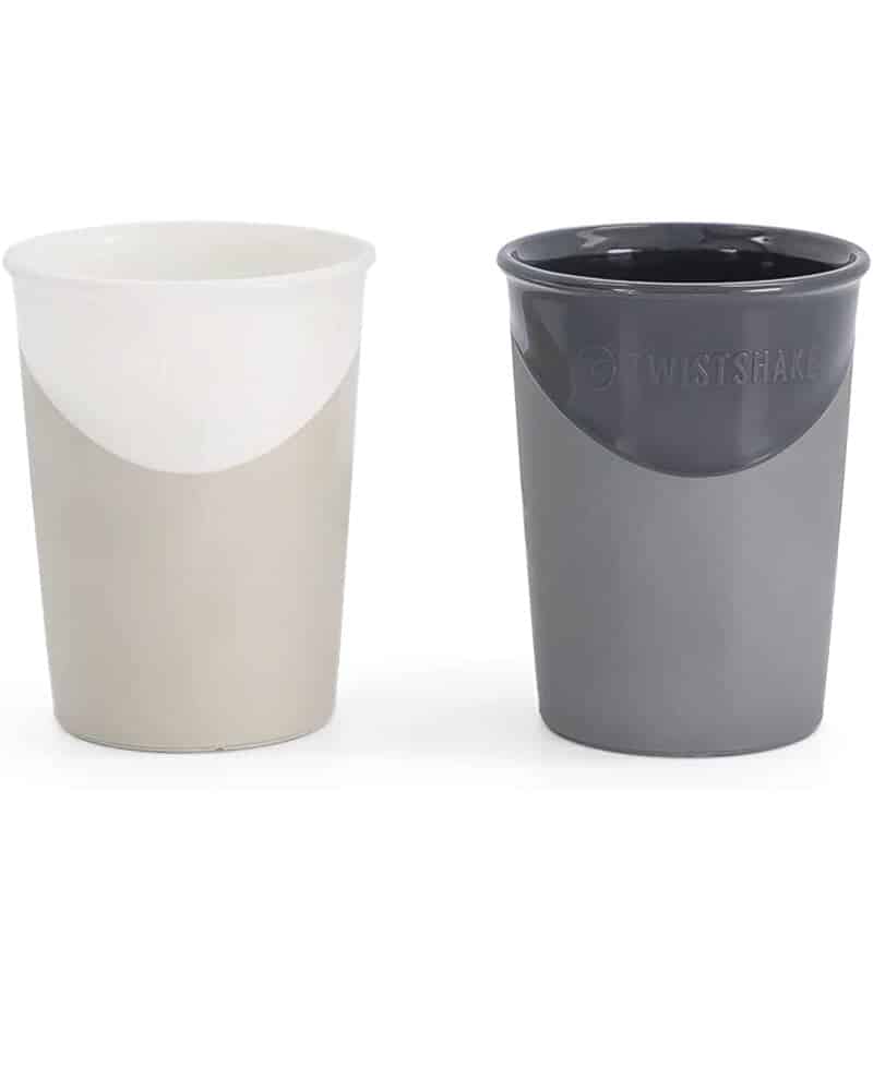 Twistshake Lot de 2 Tasses Blanc & Noir 170ml