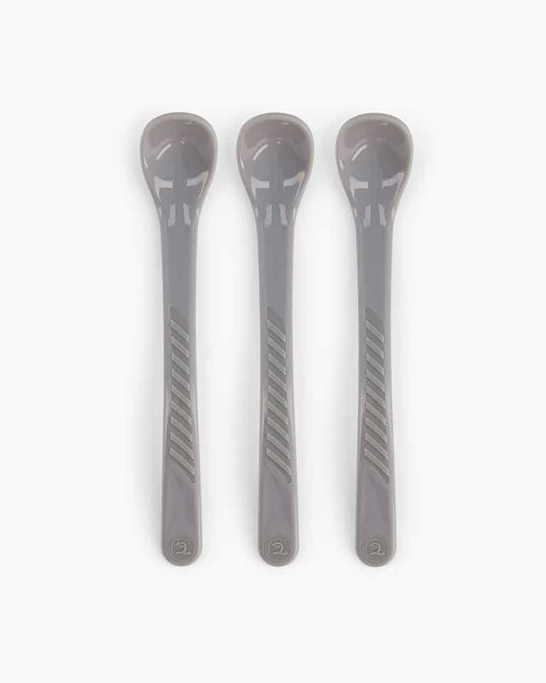 Twistshake Lot de 3 cuillères 4m+ Gris
