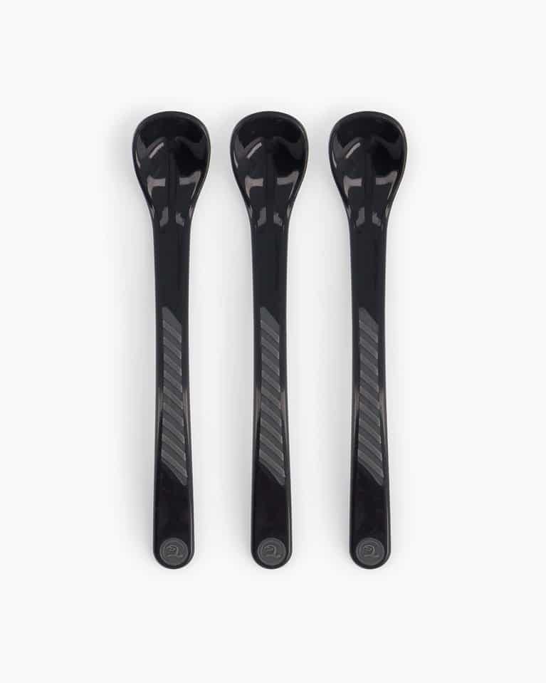 Twistshake Lot de 3 cuillères 4m+ Noir