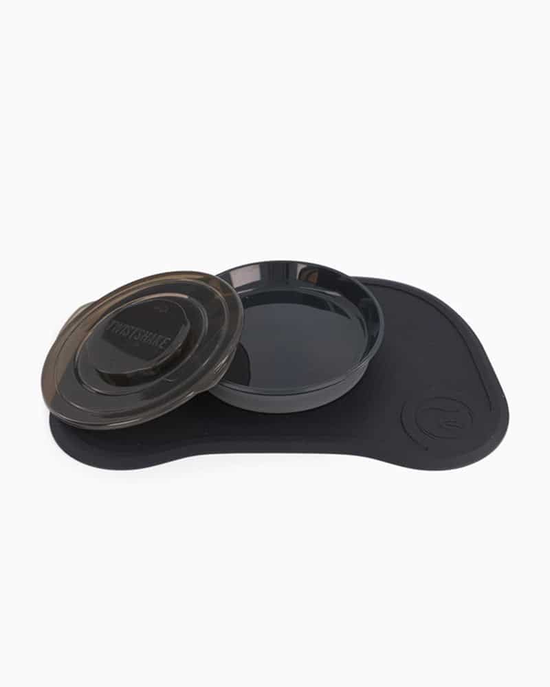 Twistshake Plateau Click-mat & Assiette Noir