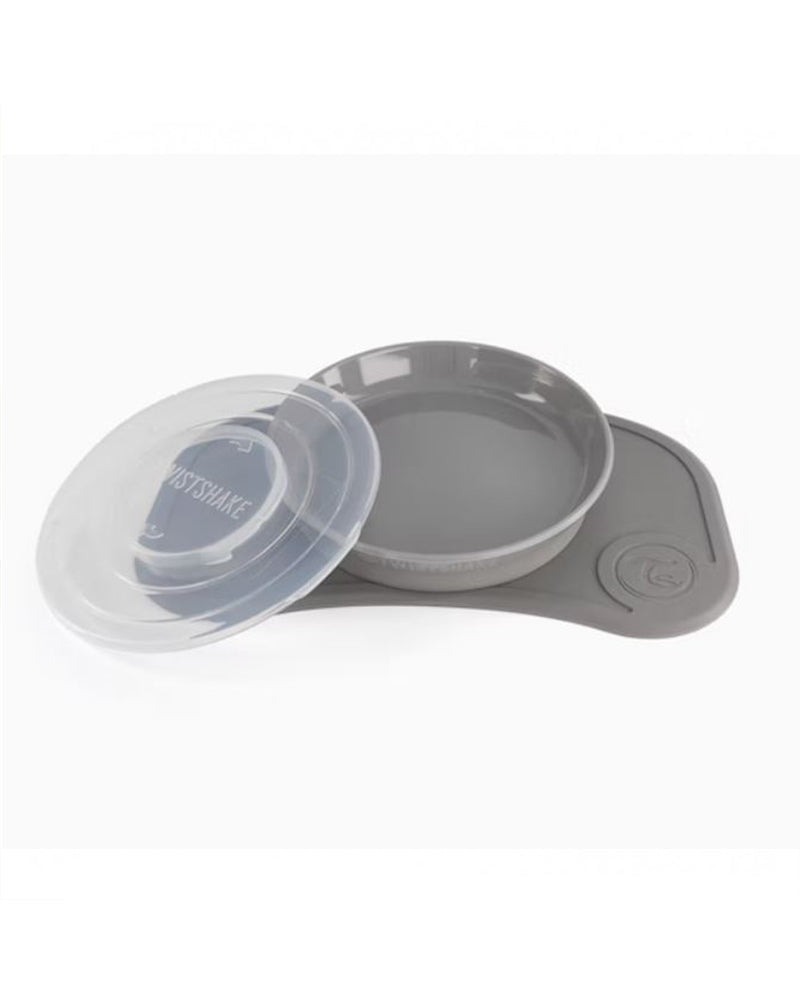 Twistshake Plateau Click-mat Mini & Assiette Gris