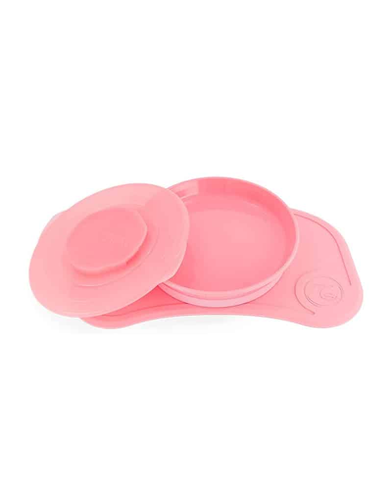 Twistshake Plateau Click-mat Mini & Assiette Rose