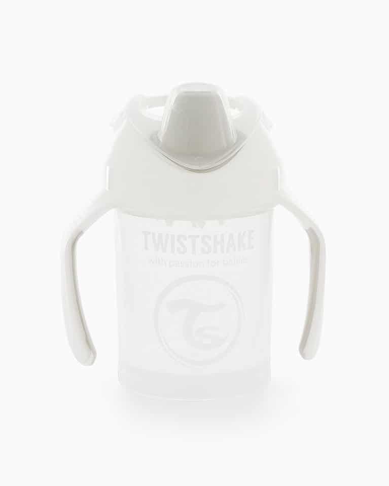 TwistShake – Tasse à bec anti-fuites Blanc 4m+