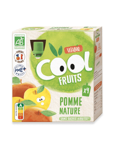 Vitabio Cool Fruits Pomme Nature 4x90g
