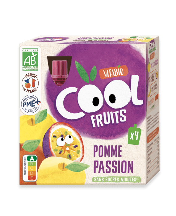 Vitabio Cool Fruits Pomme Passion 4x90g