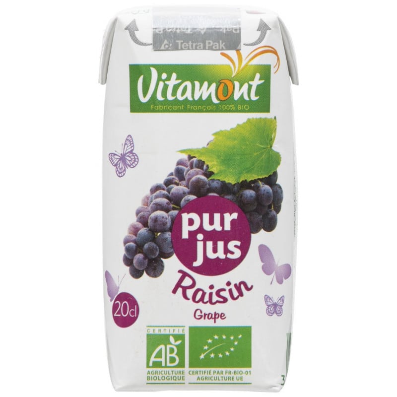 Vitamont Pur jus de raisin bio 200ml