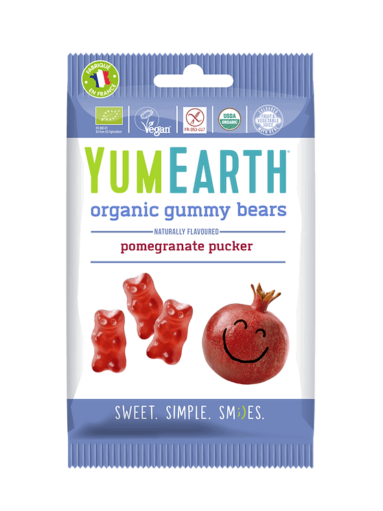 YumEarth Oursons Gélifiés Bio Grenade Acidulée