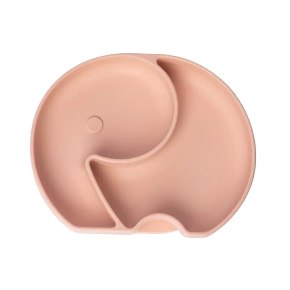 Yummy Assiette Éléphant en Silicone avec Ventouse 4m+ Blush