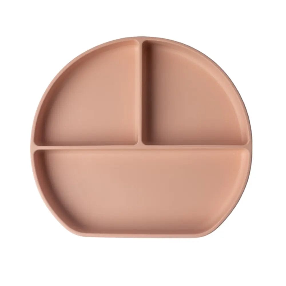 Yummy Assiette en Silicone Multi-Compartiments avec Ventouse – Blush