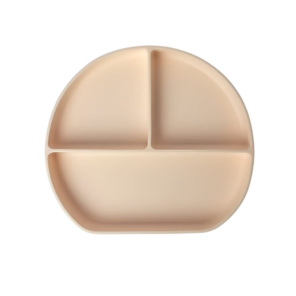 Yummy Assiette en Silicone Multi-Compartiments avec Ventouse – Crème