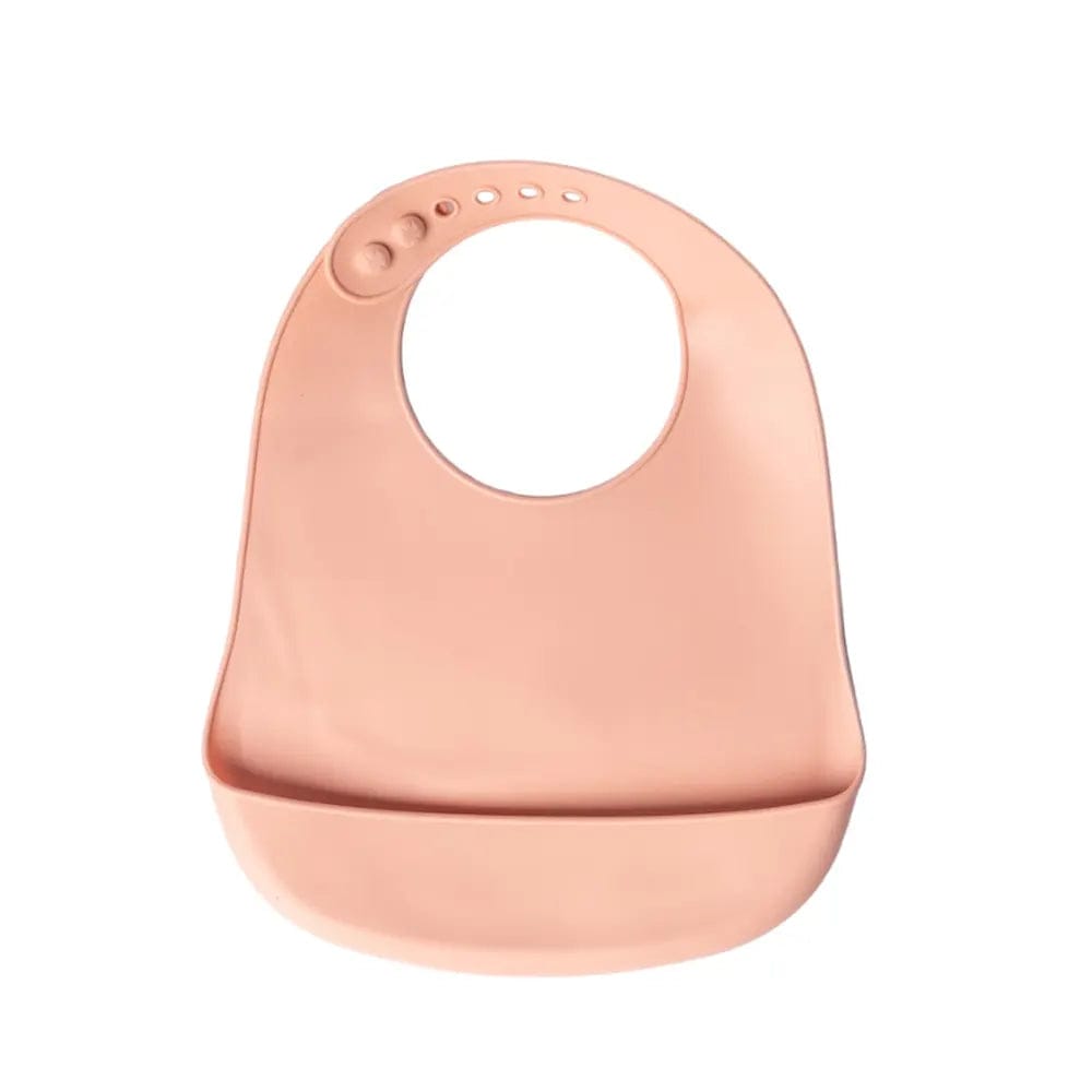 Yummy Bavoir en Silicone avec Poche 4m+ Blush