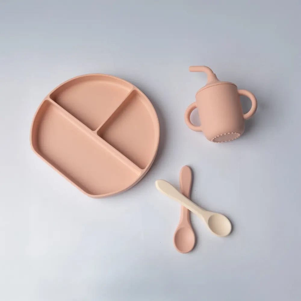 Yummy Coffret Repas Complet Silicone dès 6mois – Rose Blush
