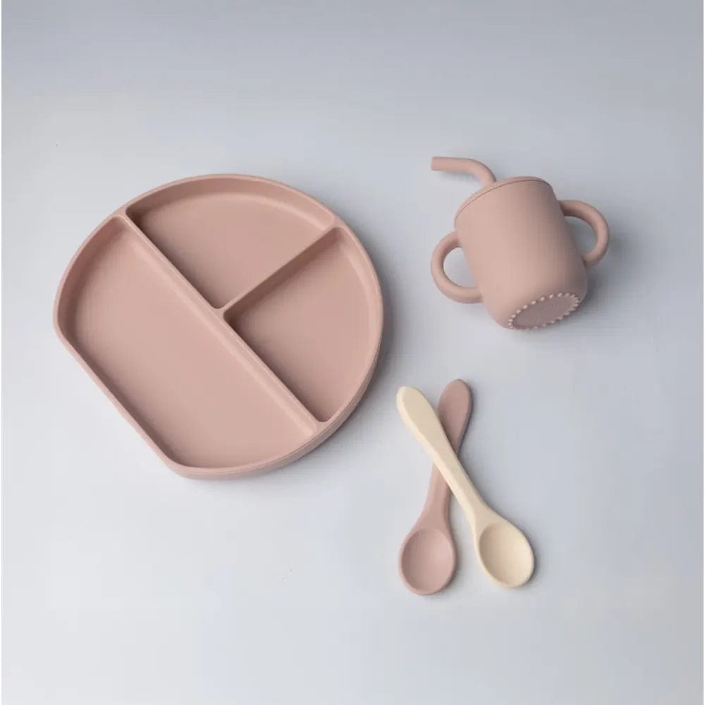 Yummy Coffret Repas Complet Silicone dès 6mois – Rose Poudré