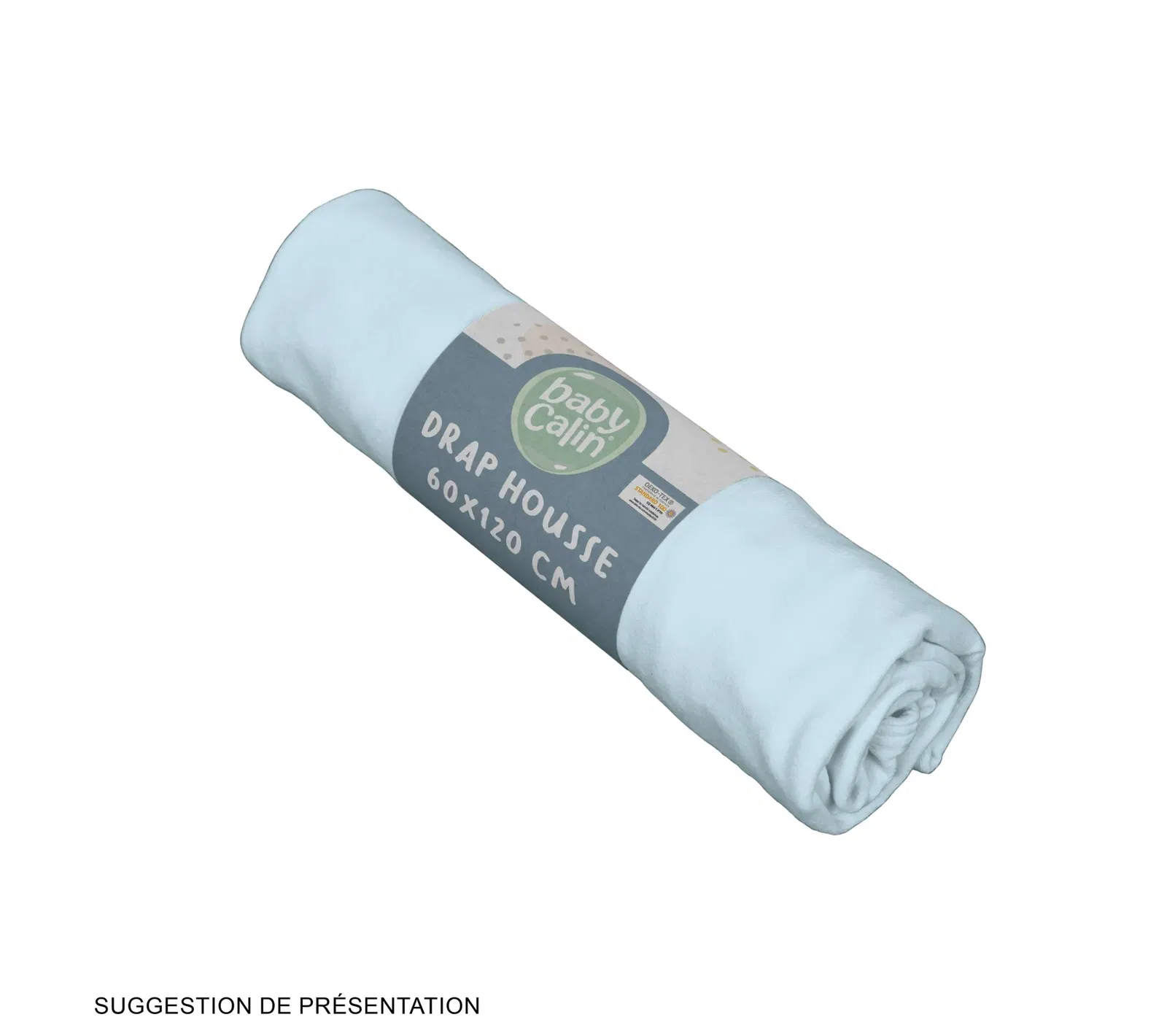 BabyCalin Drap Housse 60x120cm Bleu Ciel