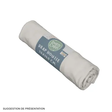Babycalin Drap Housse 70X140cm Gris