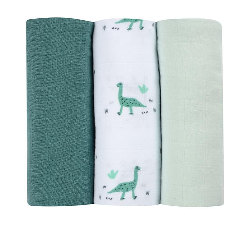 Beaba Lot de 3 Langes en Coton Jurassic