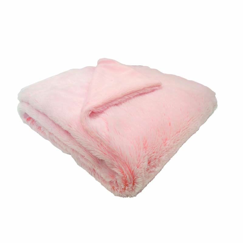 Domiva Couverture Microfibre Doublee Microdoux 75x100cm Lait Fraise