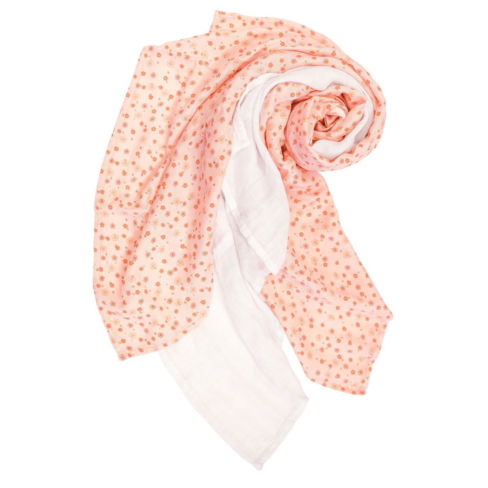 Domiva lot 3 langes bambou : 2 imprimées rose + 1 blanche