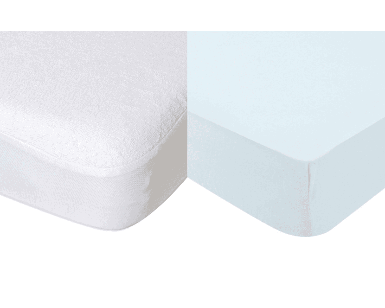 Domiva Lot Alèse imperméable + Drap housse 60×120 cm Bleu ciel