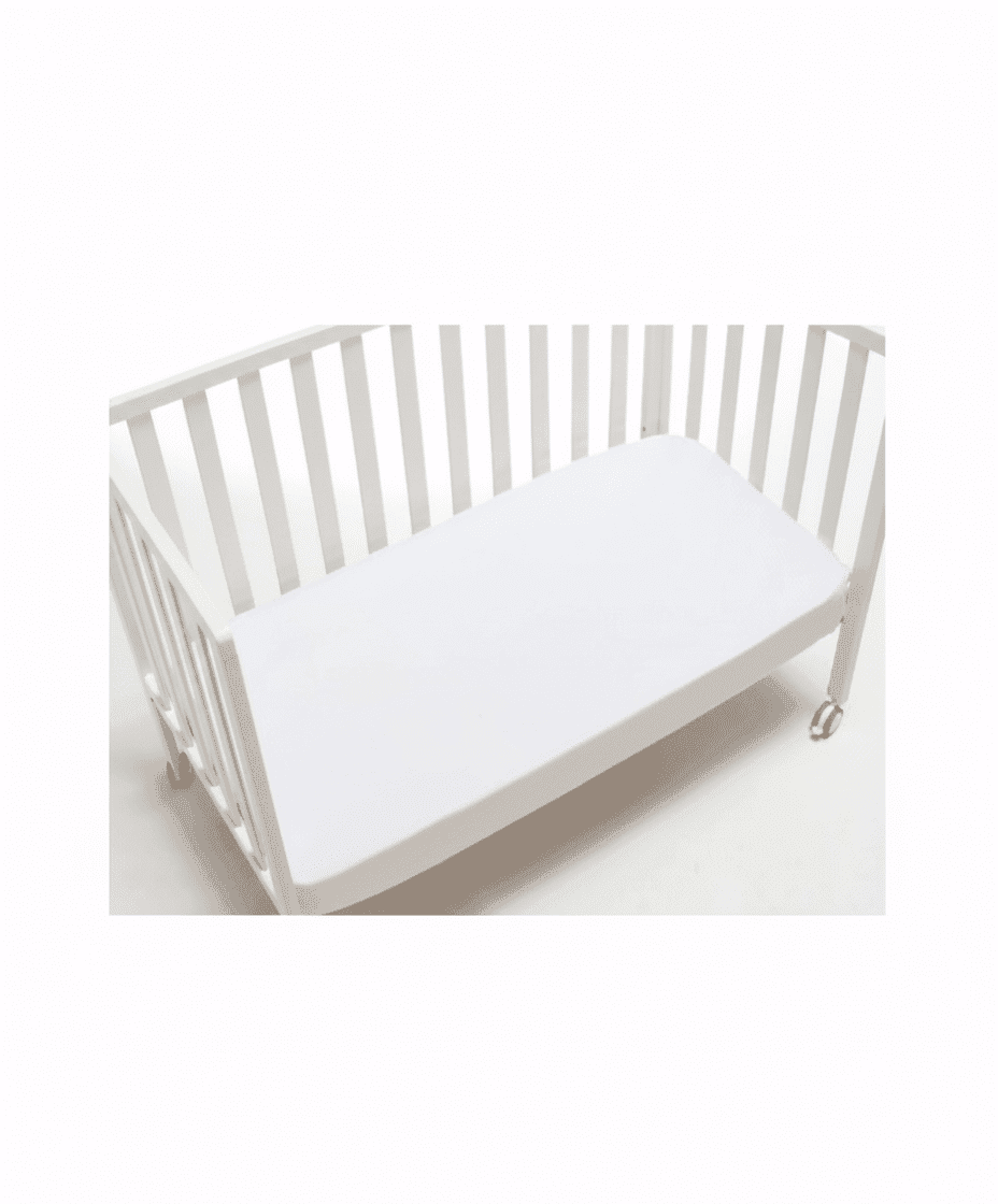Interbaby Drap housse Blanc de coton 60×120 cm