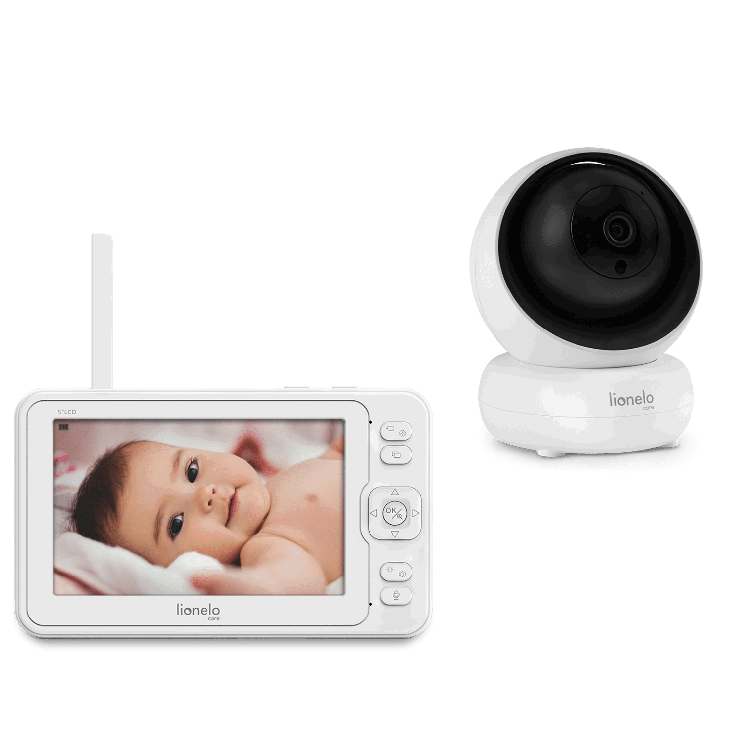 Lionelo Babyline 8.3 – Babyphone 360° – Vision nocturne – Capteur de température