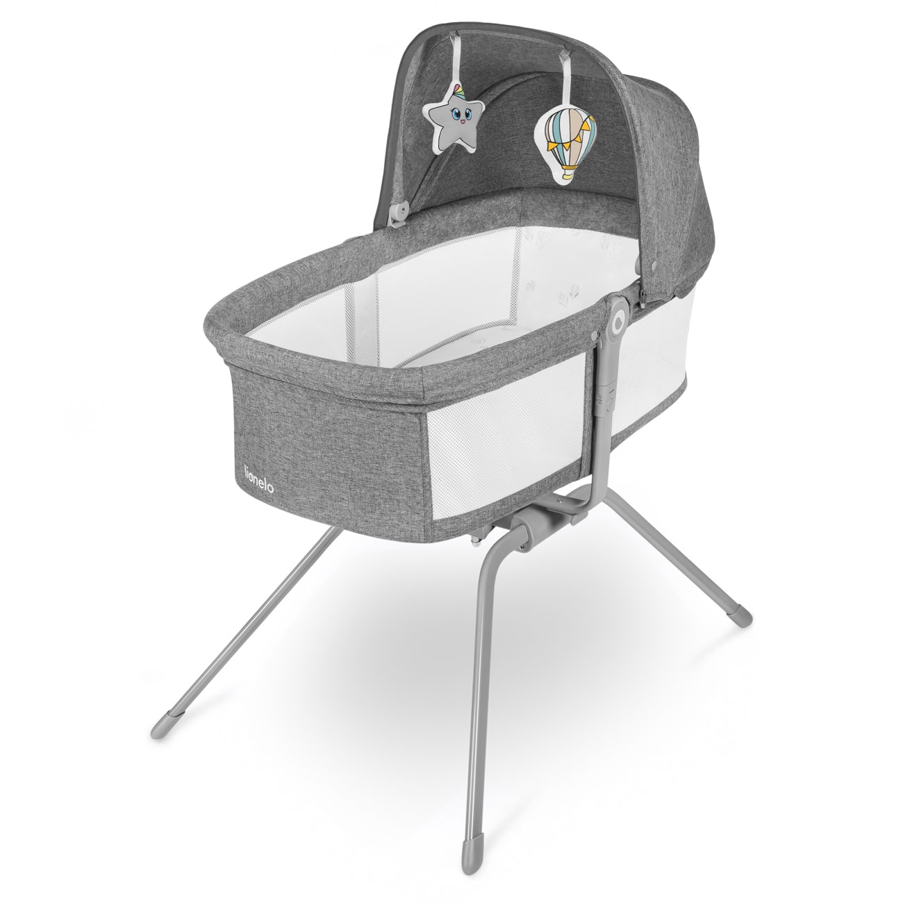 Lionelo Malin Grey Stone – Lit bébé avec fonction de berceau