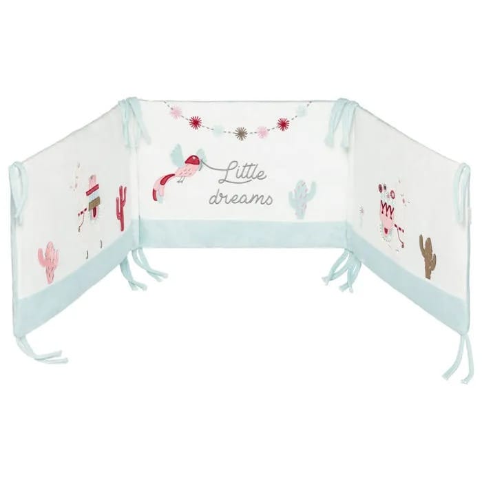 Little Band Tour de lit adaptable Little Lama en velours