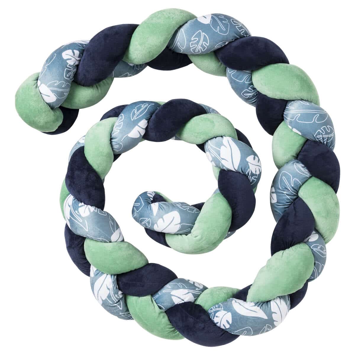 Little Band Tresse de décoration velours 250 cm – Feuilles bleu vert