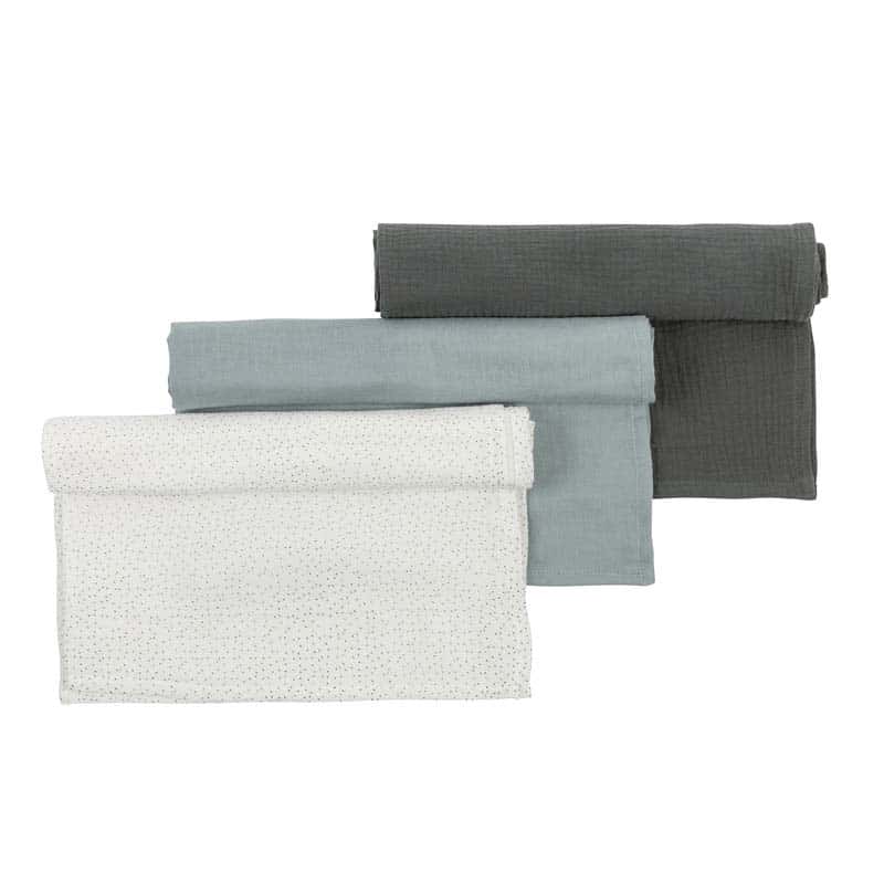 Nattou Set de 3 tissus lange 65*65cm Axel et Luna