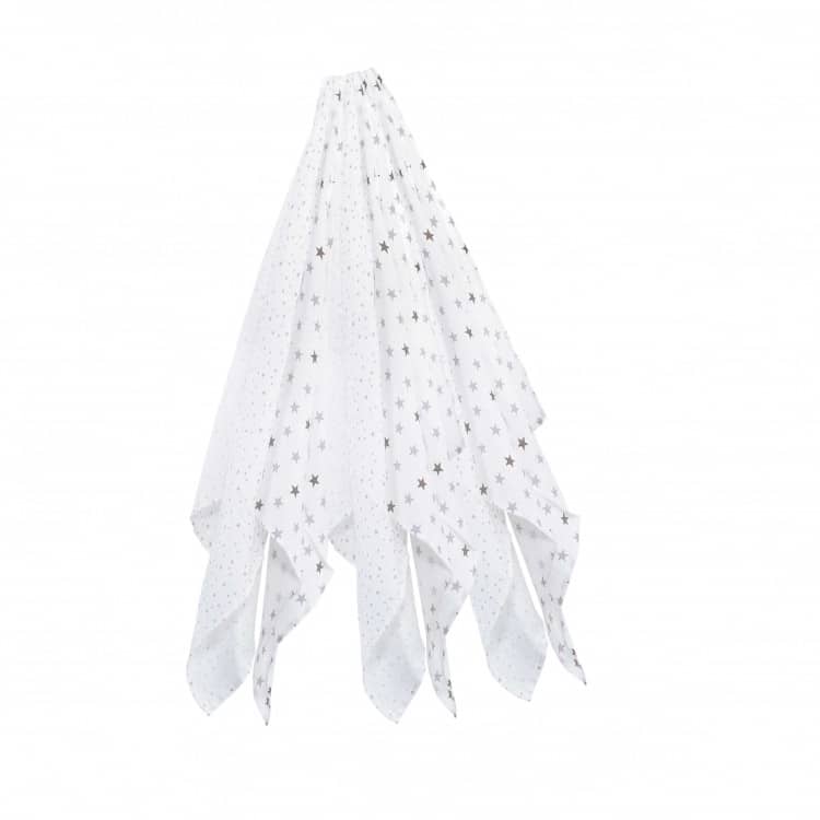Trois Kilos Sept Pack de 6 langes 70*70cm étoiles