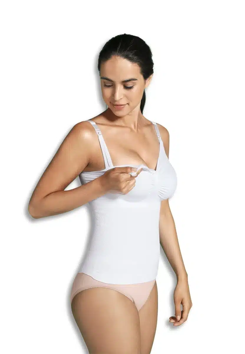 Carriwell Top d’allaitement gainant M – Blanc