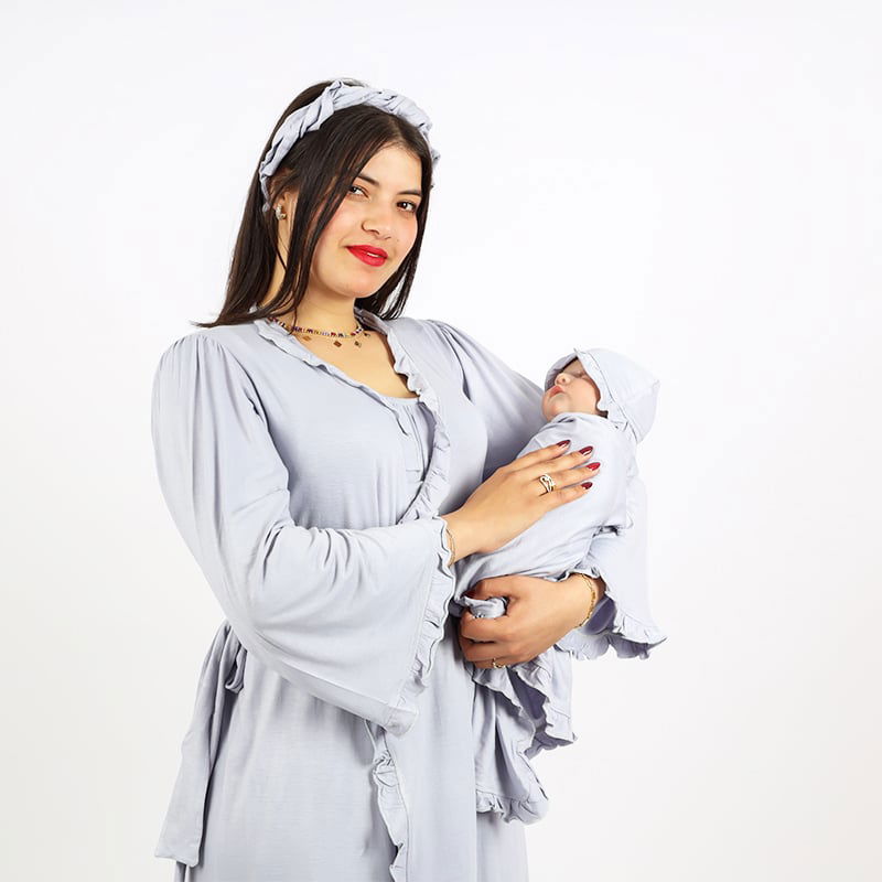 Robe De Maternité Matchy-Matchy Gris